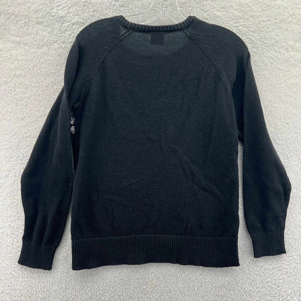 Star Wars Medium Womens Black Top Ugly Sweater Long Sleeve Pullover Darth‎ Vader - Picture 11 of 14